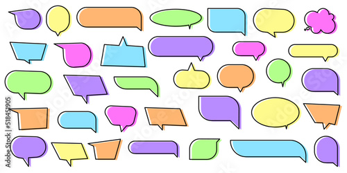 Dialog, chat speech bubble. Text box. Vector illustration. Stock image.
