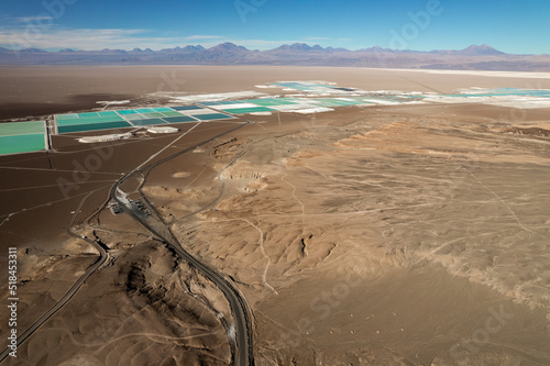 lithium pool in Chile's Atacama Desert