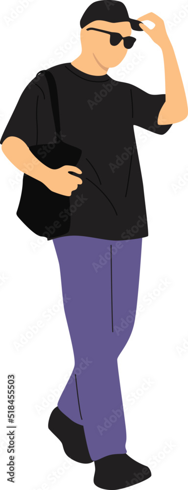 Fototapeta premium street fashion man illustration