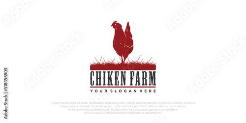 Chicken Logo, Roasted Chicken logo vector illustration.