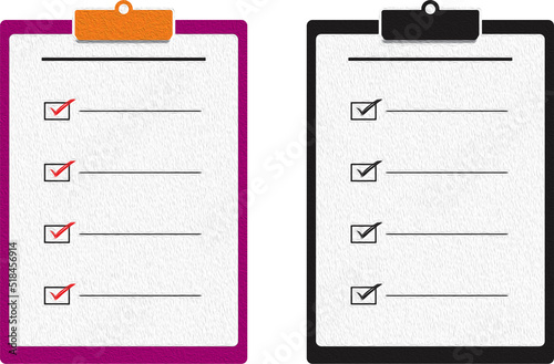 Checklist, complete task icon. Beautiful, meticulously designed icon. Well organized and editable vector illustration design for different uses.