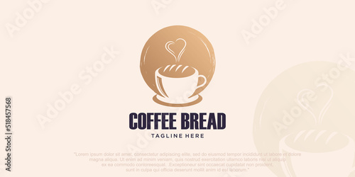 Bread Logo Design with combination coffee logo and business card
