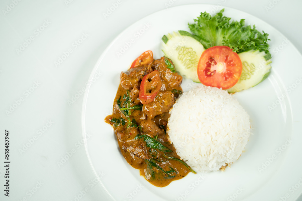 Thai food, fish curry paste