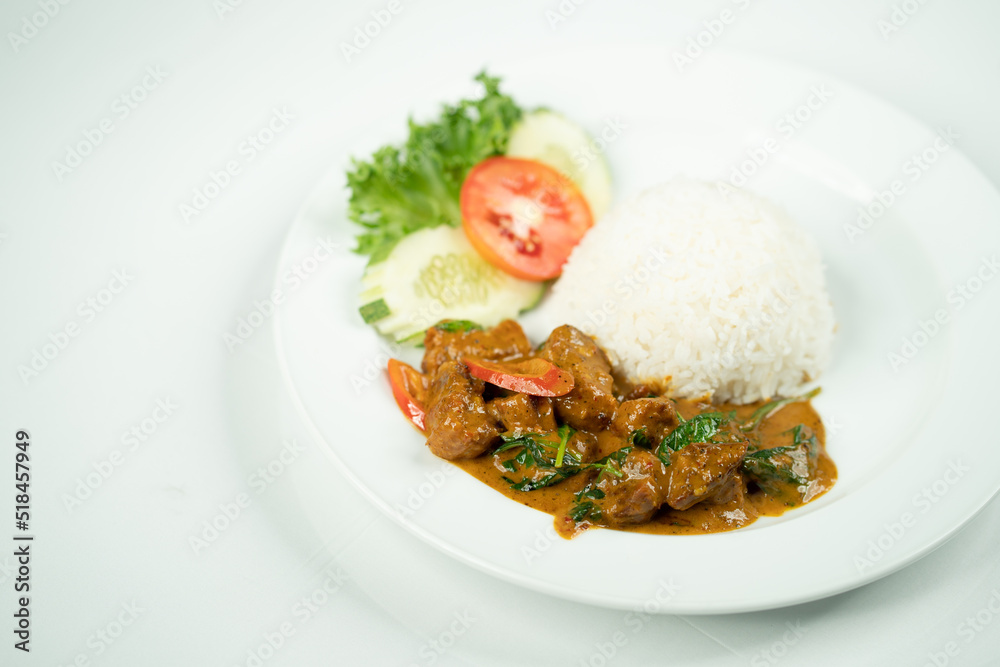 Thai food, fish curry paste
