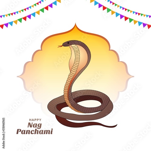 Hindu festival happy nag panchami celebration background