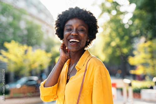 Portrait of happy beautiful woman