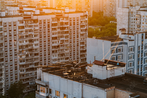 Residential area, multi-storey residential buildings. photo