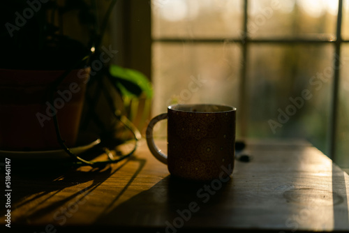 hot drink on cozy morning
