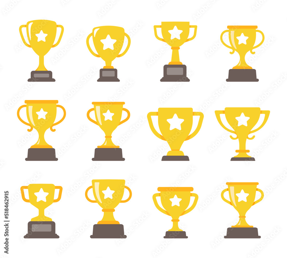 golden trophy For the winners of the sport achievement award concept golden trophy For the winners of the sport achievement award concept