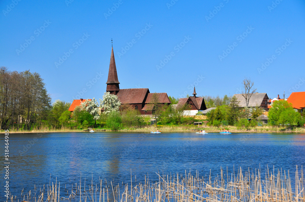 Wooden Church of the Elevation of the Cross. Lesno, Pomeranian Voivodeship, Poland