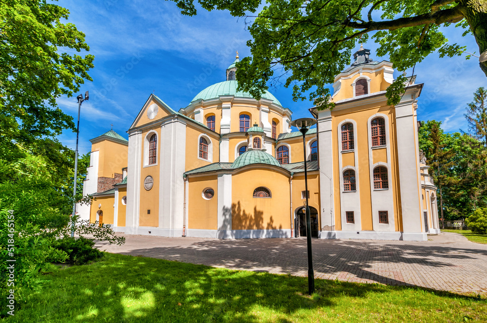 Fototapeta premium Basilica of the Assumption of the Blessed Virgin Mary and St. Michael the Archangel. Trzemeszno, Greater Poland Voivodeship, Poland.