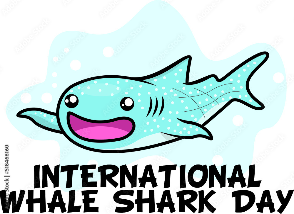 Obraz premium INTERNATIONAL WHALE SHARK DAY VECTOR ILLUSTRATION