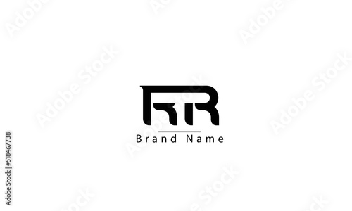 RR R abstract vector logo monogram template