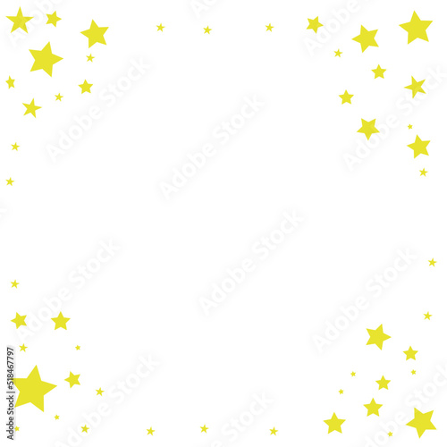 Bright golden stars on white background