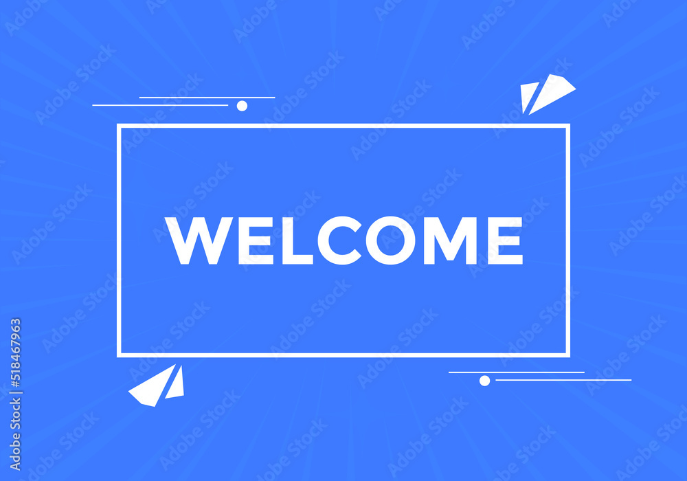 welcome text symbol. welcome text web template Vector Illustration.
