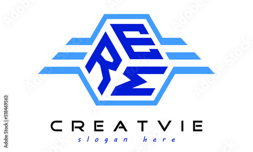 REM three letter geometrical wings logo design vector template. wordmark logo | emblem logo | monogram logo | initial letter logo | typography logo | business logo | minimalist logo |