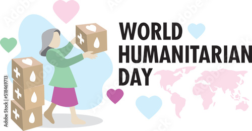 world humanitarian day vector illustration