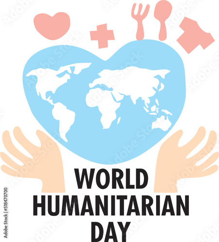 world humanitarian day vector illustration