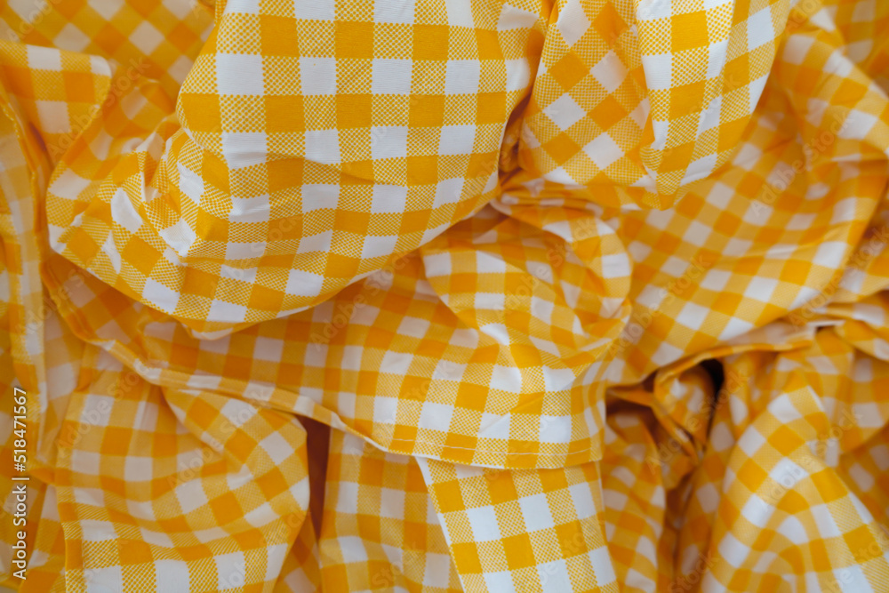 Close up of
wrinkled yellow bedding sheets . yellow wrinkled fabic texture . Close up of
wrinkled yellow bedding sheets . yellow wrinkled fabic texture .