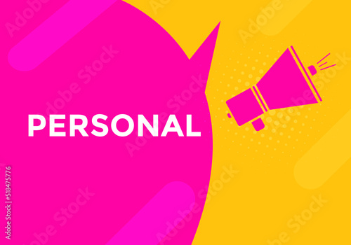 personal Colorful web banner. vector illustration. personal label sign template 