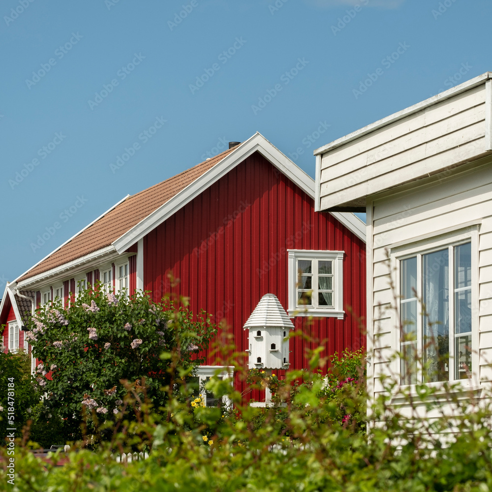Traditional wooden house in Norway Stock Photo Adobe Stock