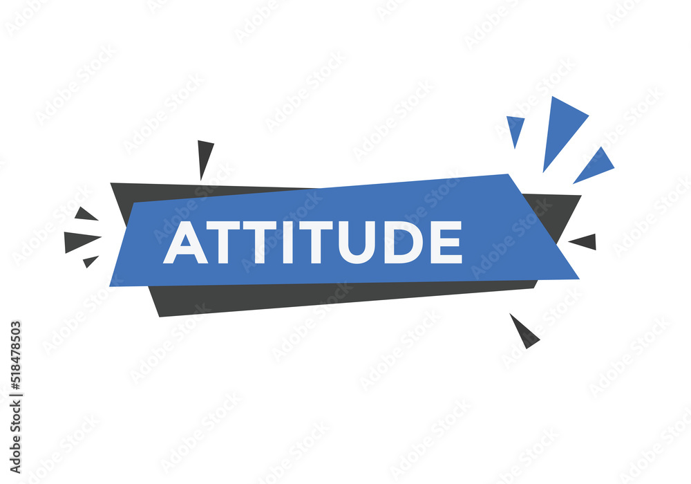 Attitude text symbol. Attitude text web template Vector Illustration.
