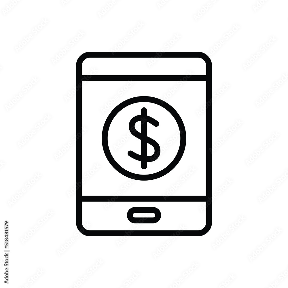 Mobile balance icon vector graphic illustration Mobile balance icon vector graphic illustration