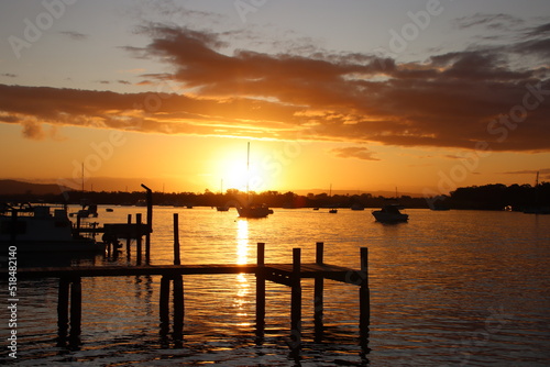 Sunset, Noosa River, Noosaville, Sunshine Coast, Queensland, Australia.