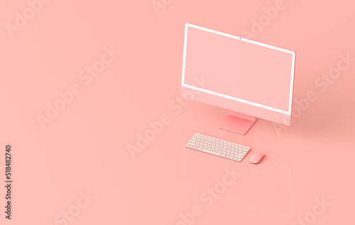 Minimal Computer Pink photo
