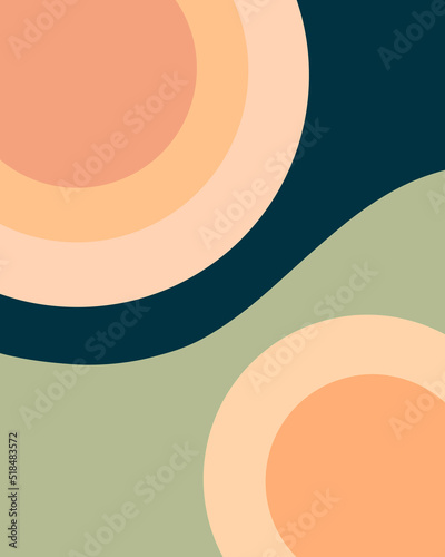 Minimal Graphic Illustration In Warm Colors