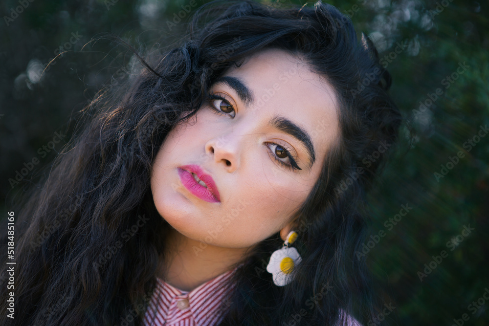 close up portrait of a beautiful young girl with black long hair close up portrait of a beautiful young girl with black long hair