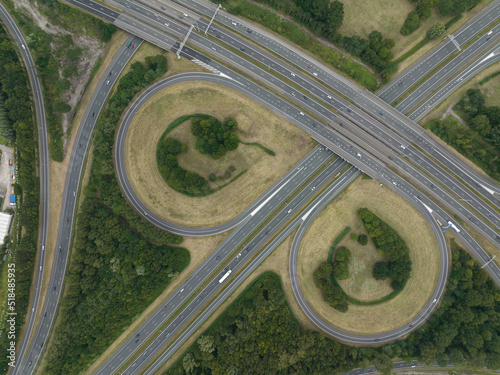 The Lunetten Junction is a Dutch traffic interchange for the connection of the A12 and A27 motorways . It is located near Lunetten  a district of Utrecht. Traffic crossroadcarriageways