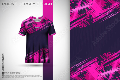 Sports jersey and t-shirt template sports jersey design vector.  Sports design for football, racing, gaming jersey. Vector.