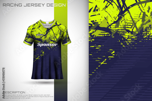 Sports jersey and t-shirt template sports jersey design vector.  Sports design for football, racing, gaming jersey. Vector.