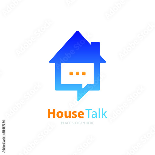 House Talk Logo Template Design
