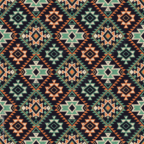 Retro color tribal Navajo vector seamless pattern. Aztec fancy abstract geometric art print. Ethnic hipster backdrop. Wallpaper  cloth design  fabric  paper  cover  textile  weave  wrapping.