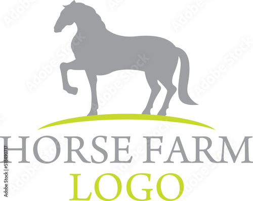 HORSE FARM LOGO VECTOR ILLUSTRATION