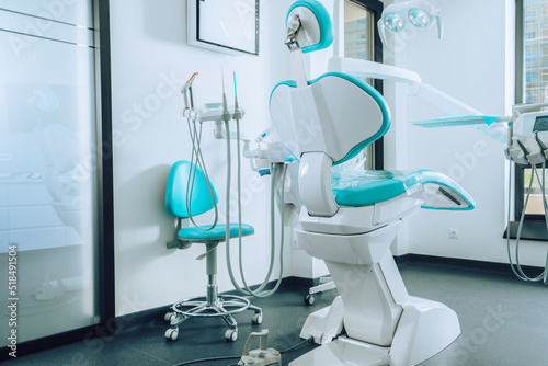 Detail of dental chair in ordination . photo