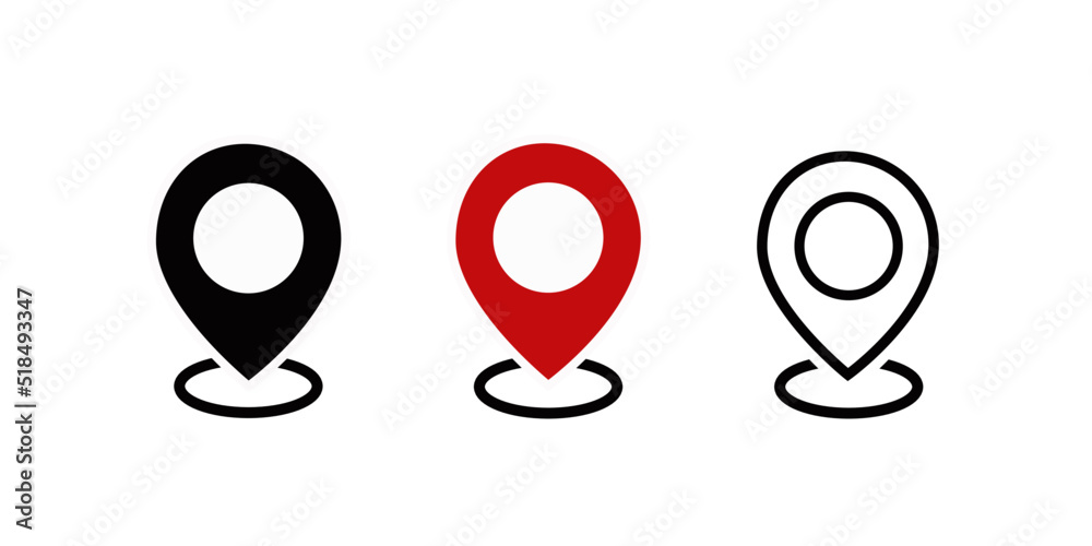 The Various of Location Marker icon vector. The Various of Location Marker icon vector.