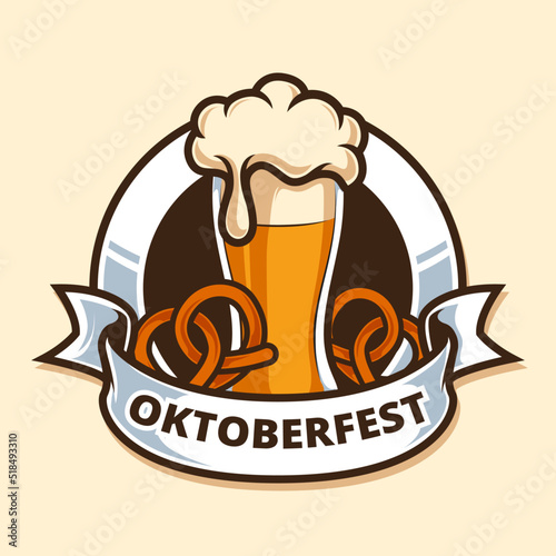 BEER CUP OKTOBERFEST BADGE LOGO