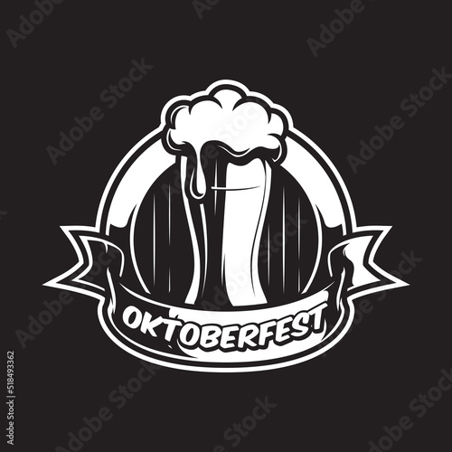 OKTOBERFEST BLACK AND WHITE BADGE LOGO
