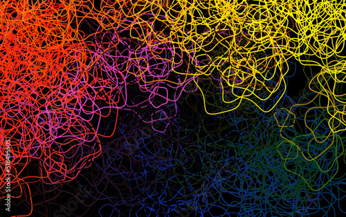 Dark Multicolor vector texture with abstract forms.