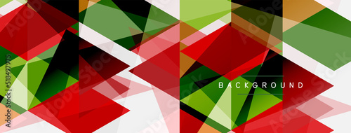 Color triangles composition, geometric abstract background. Techno or business concept, pattern for wallpaper, banner, background, landing page
