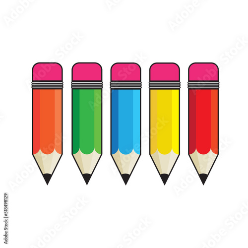 Colored Pencil icon vector illustration