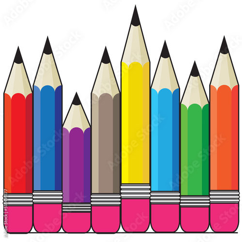 Colored Pencil icon vector illustration