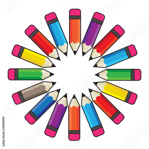 Colored Pencil icon vector illustration