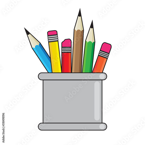 Colored Pencil icon vector illustration