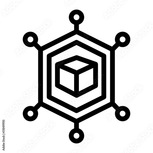 blockchain line icon