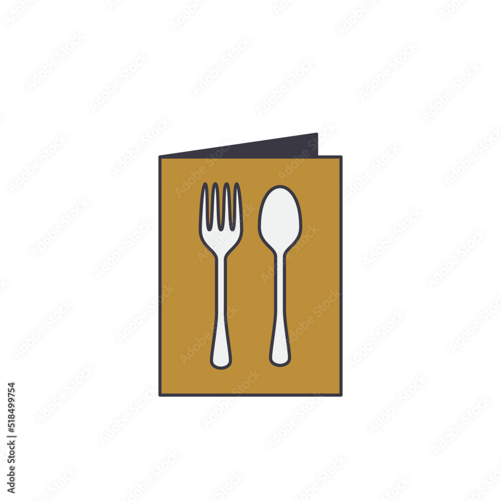 Menu Book icon in color, isolated on white background Menu Book icon in color, isolated on white background