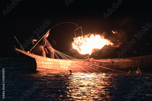 traditional festival called Ukai(cormorant fishing) in Gifu,Japan.